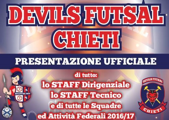 Devils Futsal Chieti, domani presentazione alla Casina dei Tigli